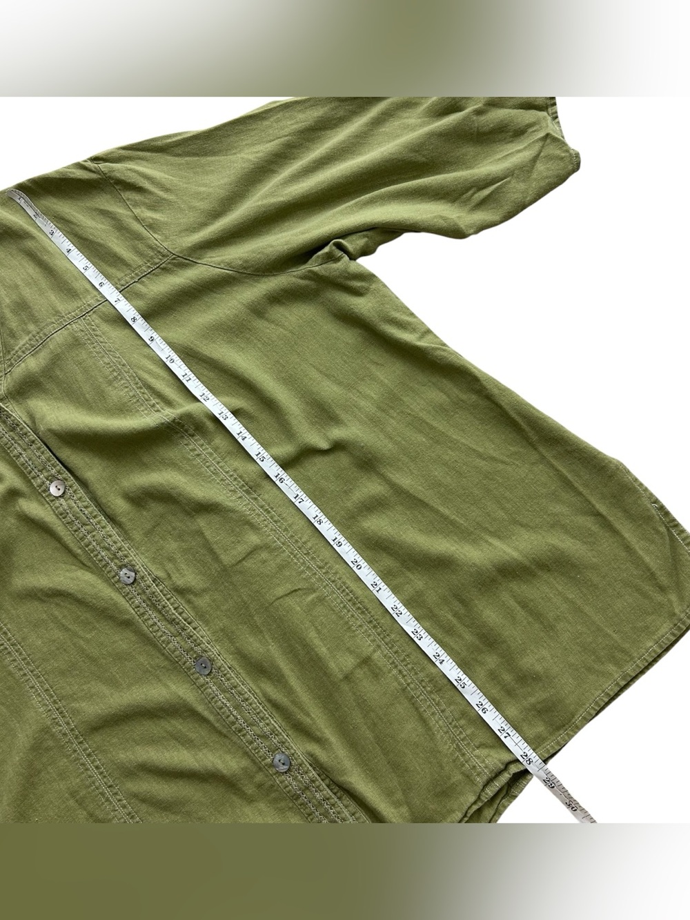 Maggie Barnes Women’s Green Linen Blend Casual Button Down Shirt Size 3X - Picture 6 of 6